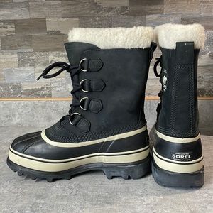 SOREL Women's Caribou Waterproof Boot for Winter Black Stone US Size 8